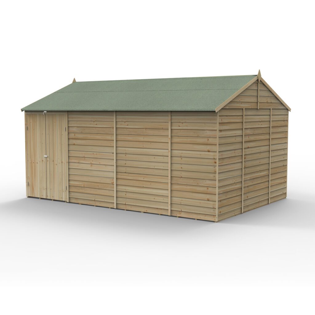 4LIFE Reverse Apex Shed 15×10 – Double Door – No Windows 5013053200902 2